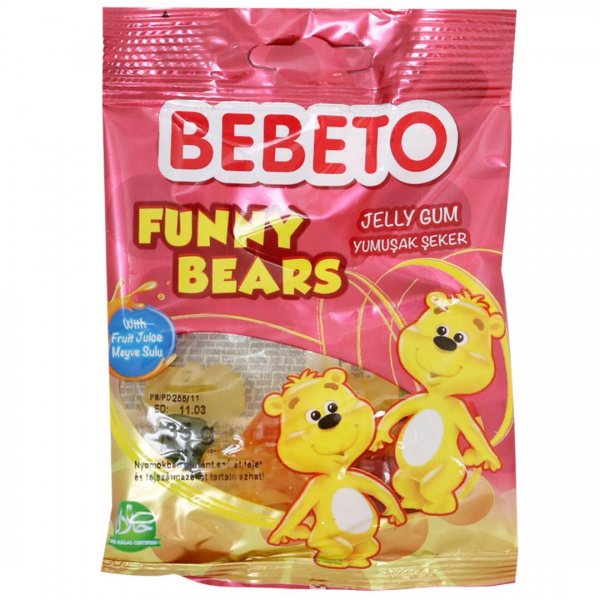  پاستیل ببتو (BEBETO) مدل FUNNY BEARS مقدار 35 گرم 