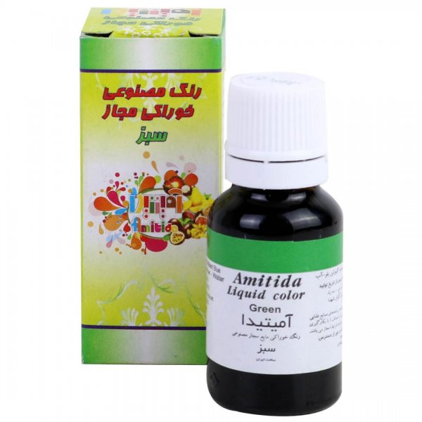 رنگ خوراکی آمیتیدا مقدار 50 گرم رنگ سبز