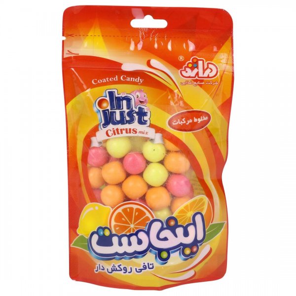 تافی روکش‌دار مخلوط مرکبات اینجاست مقدار 140 گرم