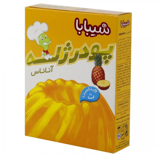 پودر ژله با طعم آناناس شیبابا مقدار 100 گرم