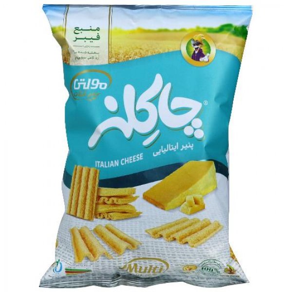 اسنک مخلوط غلات با طعم پنیر ایتالیایی مولتی‌گرین چاکلز مقدار 75 گرم