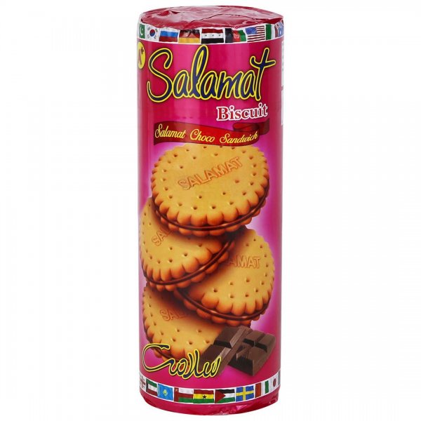 بیسکویت کرم‌دار کاکائویی سلامت مقدار 400 گرم