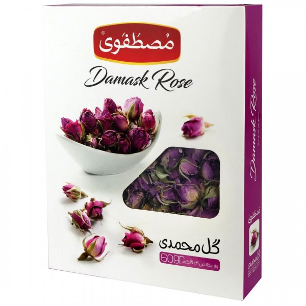 غنچه گل محمدی مصطفوی مقدار 60 گرم