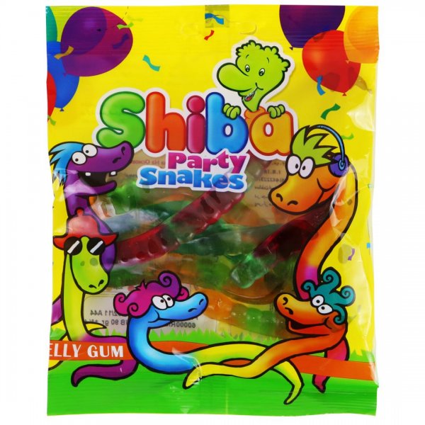 پاستیل میوه‌ای شیبا مدل Party snakes مقدار 90 گرم