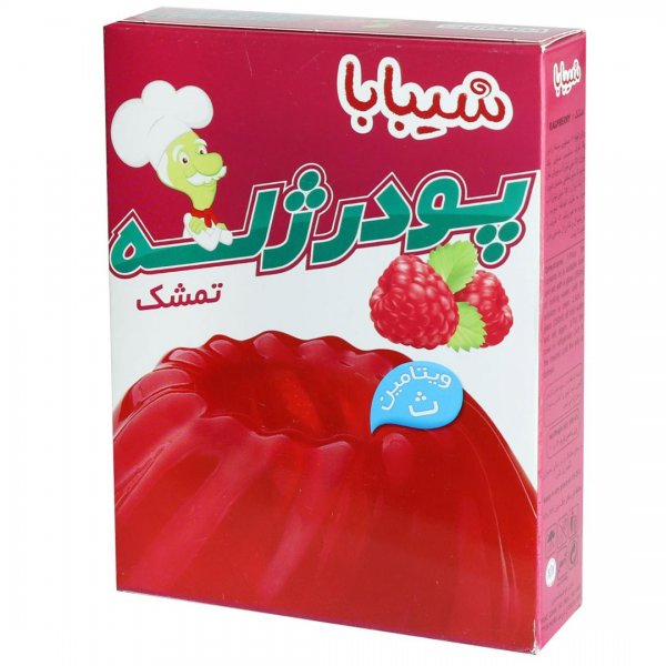 پودر ژله تمشک شیبابا مقدار 100 گرم