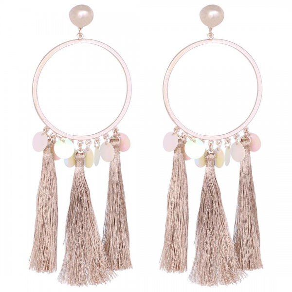 گوشواره لاویسا (LOVISA) استرالیا مدل منگوله‌دار و پولک‌دار 