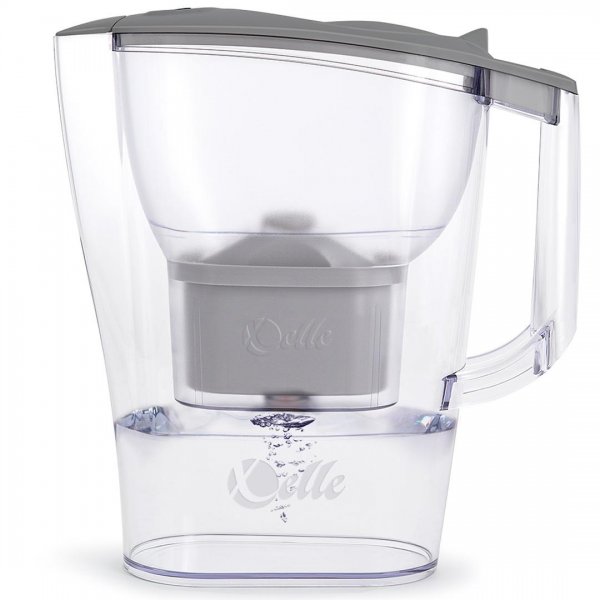 پارچ تصفیه آب مناسب برای آب شهری ایران به همراه 1 عدد فیلتر اکسل (Xelle) مدل 25 رنگ طوسی