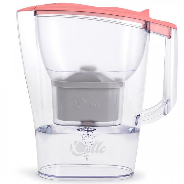 پارچ تصفیه آب مناسب برای آب شهری ایران به همراه 1 عدد فیلتر اکسل (Xelle) مدل 25 رنگ گلبهی 