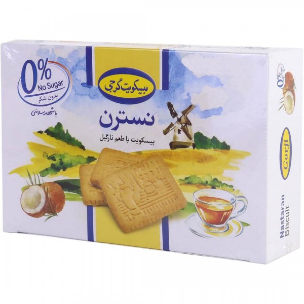 بیسکویت با طعم نارگیل نسترن گرجی مقدار 350 گرم