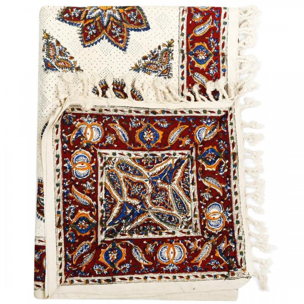 سفره قلمکار سنتی کد 019 سایز 100x100 سانتی‌متر